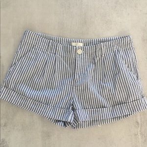 Joie Blue & White Striped Shorts